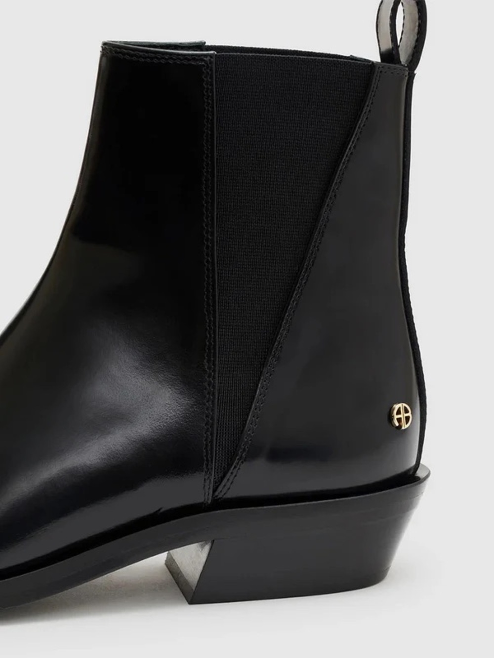 NIB Anine Bing Bekah Flat Boots in High Shine Black 41 $800 - Picture 4 of 5